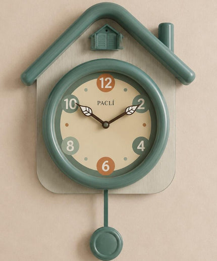 Playful House-Shaped Wall Clock