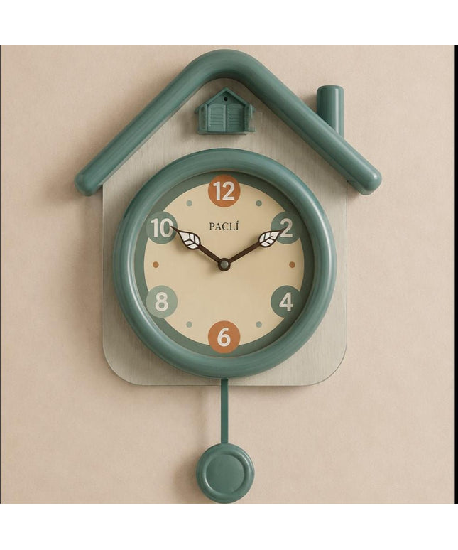 Playful House-Shaped Wall Clock