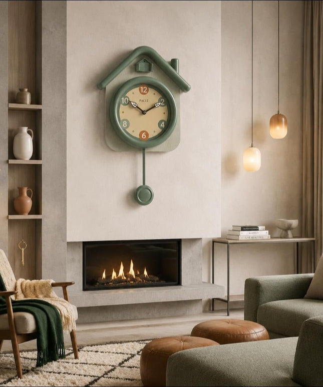 Playful House-Shaped Wall Clock