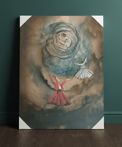 Sacred Ascent of the Dervishes Toward Inner Truth | Handmade Canvas Wall Art