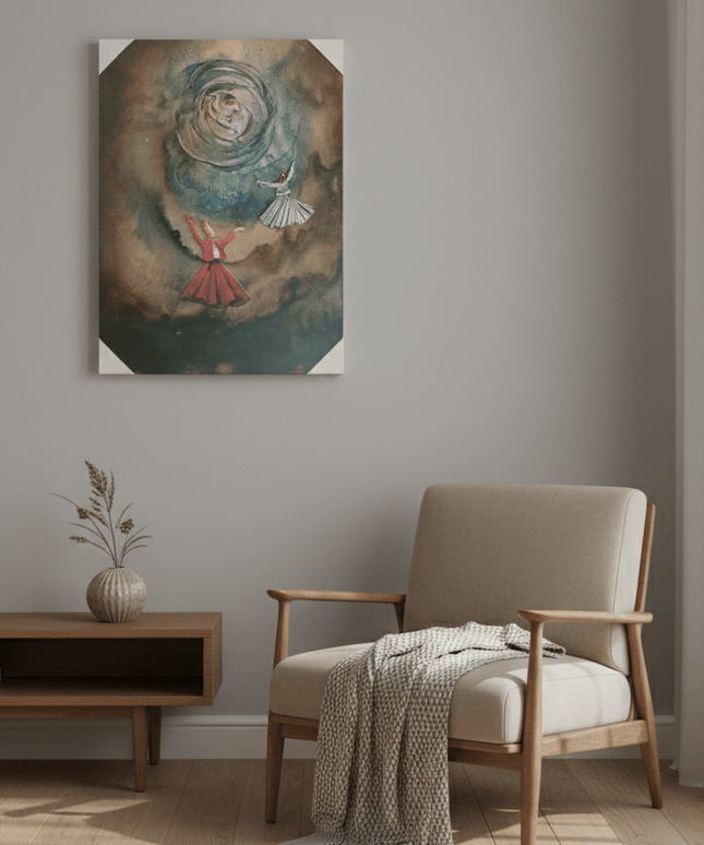 Sacred Ascent of the Dervishes Toward Inner Truth | Handmade Canvas Wall Art