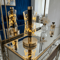 Sleek Black & Gold Tocuh Lamp- Wireless & Rechargeable