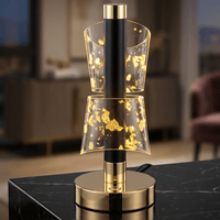 Sleek Black & Gold Tocuh Lamp- Wireless & Rechargeable