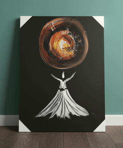 The Dervish and the Inner Light of Awakening| Handmade Canvas Wall Art
