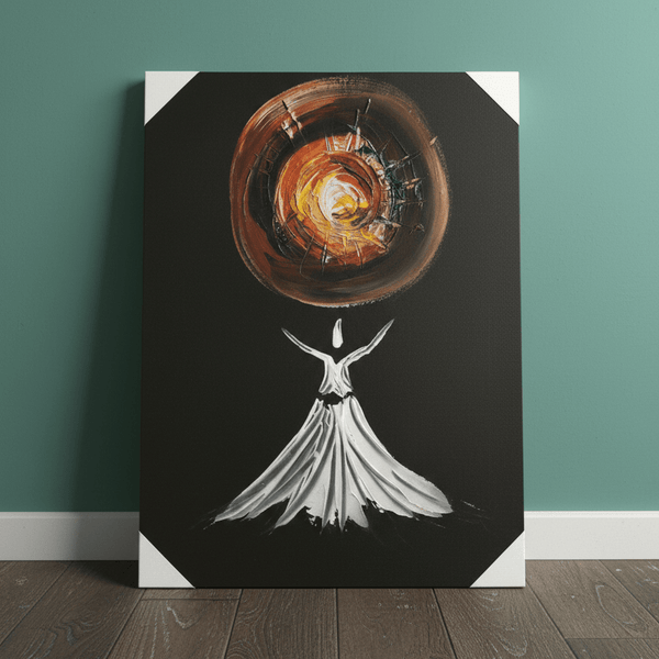 The Dervish and the Inner Light of Awakening| Handmade Canvas Wall Art