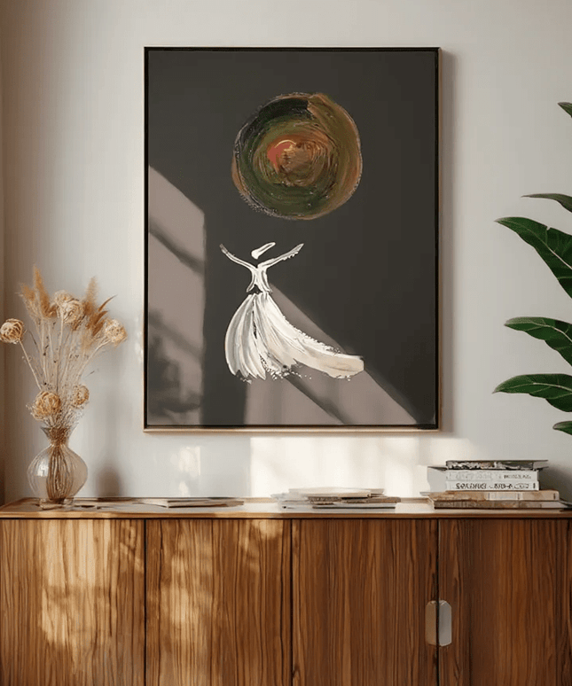 The Dervish and the Silent Universe | Handmade Canvas Wall Art