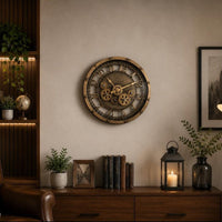 Vintage Mechanical Gear Wall Clock